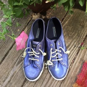 Sperry Blue Metallic Sneakers